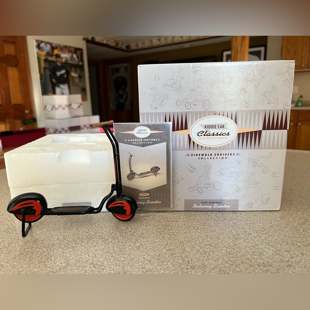 Garton 1939 SpeedSter Batwing Scooter Hallmark Kiddie Car Classics NIB RETIRED